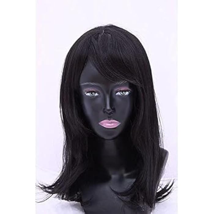 DILLARDS Medium Length Black Straight Heat Resistant Wig - Image 3